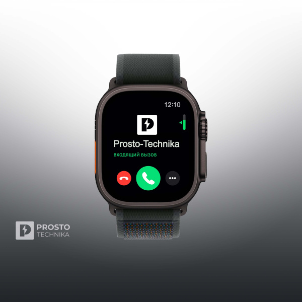 Часы Apple Watch Ultra 2, 49 мм, титан чёрного цвета, ремешок Trail чёрного цвета (2024) M/L